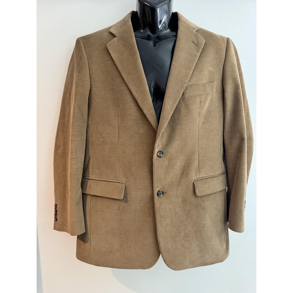 Brooks Brothers Sport Coat Mens 42L Beige Corduroy 346 Cotton Blazer Jacket
